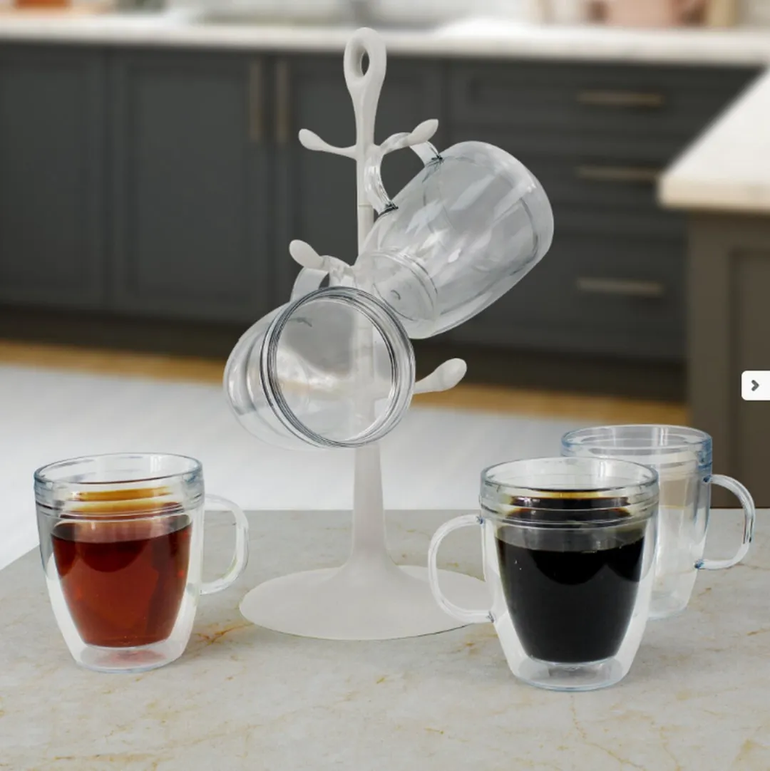 Bodum Bistro Mokkenhouder 7 Stuks - 0.34l - Transparant/Creme