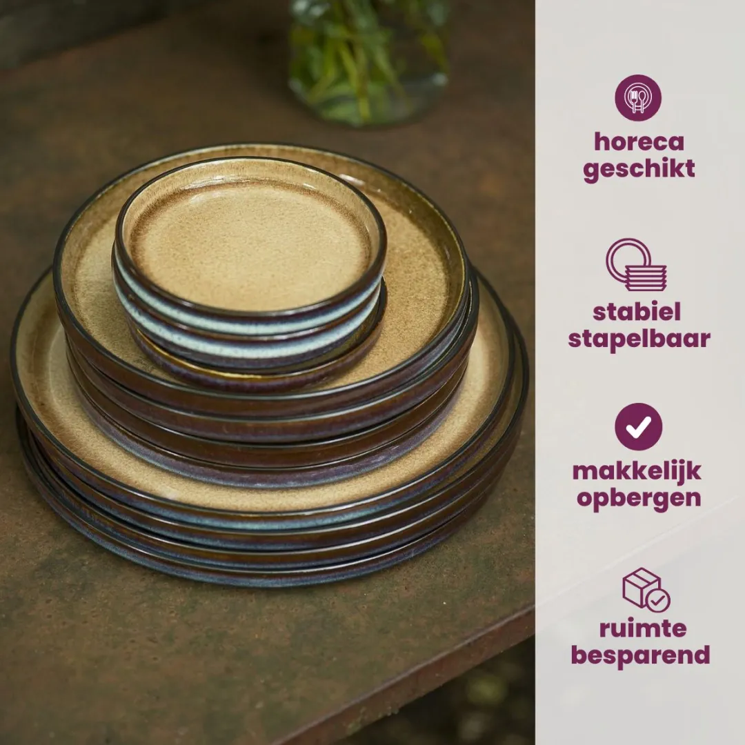 Cosy&Trendy Quintana Dinerbord - 4 Stuks ø 28cm Porselein