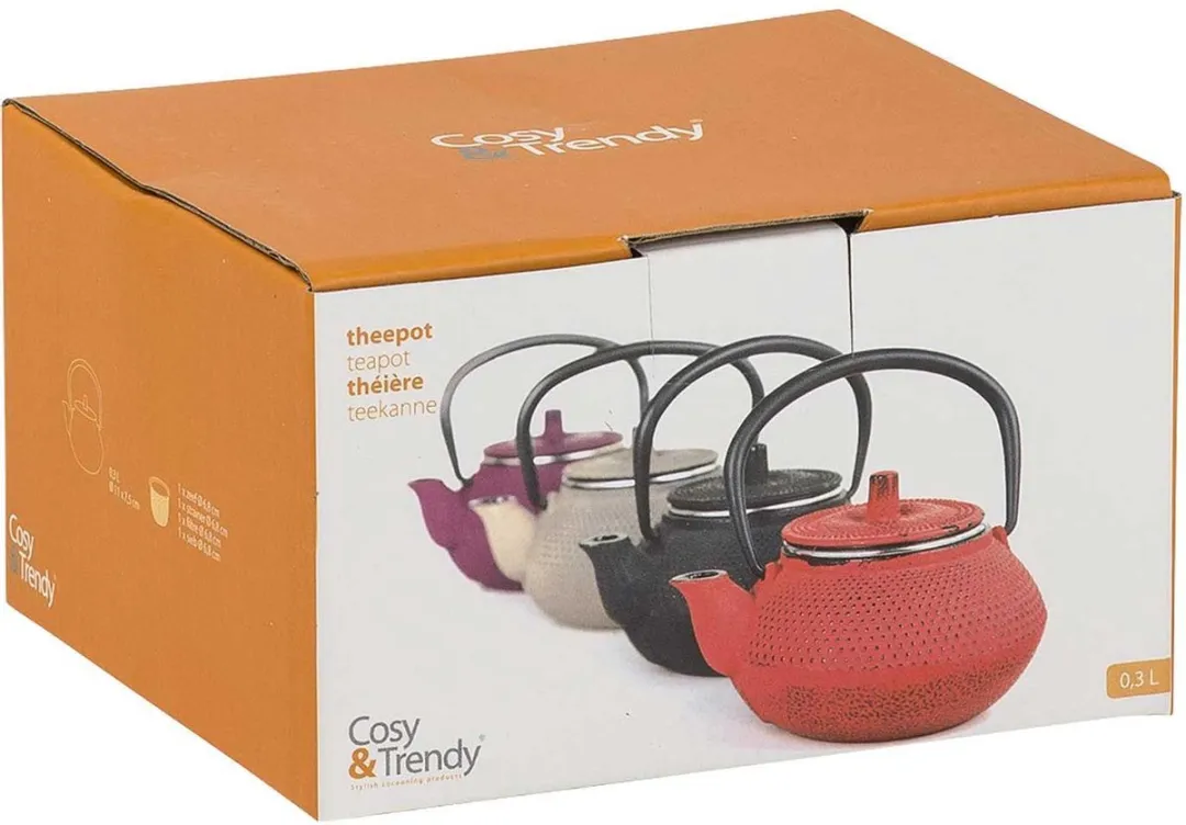 Cosy&Trendy Kobe Theepot 0.3L - Gietijzer - Rood