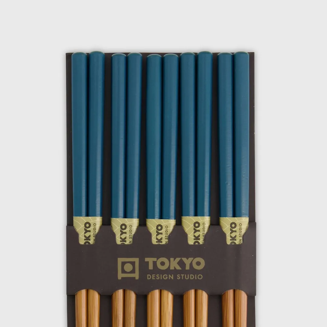 Tokyo Design Studio Eetstokjes Blauw 5 Paar - MPN 14459