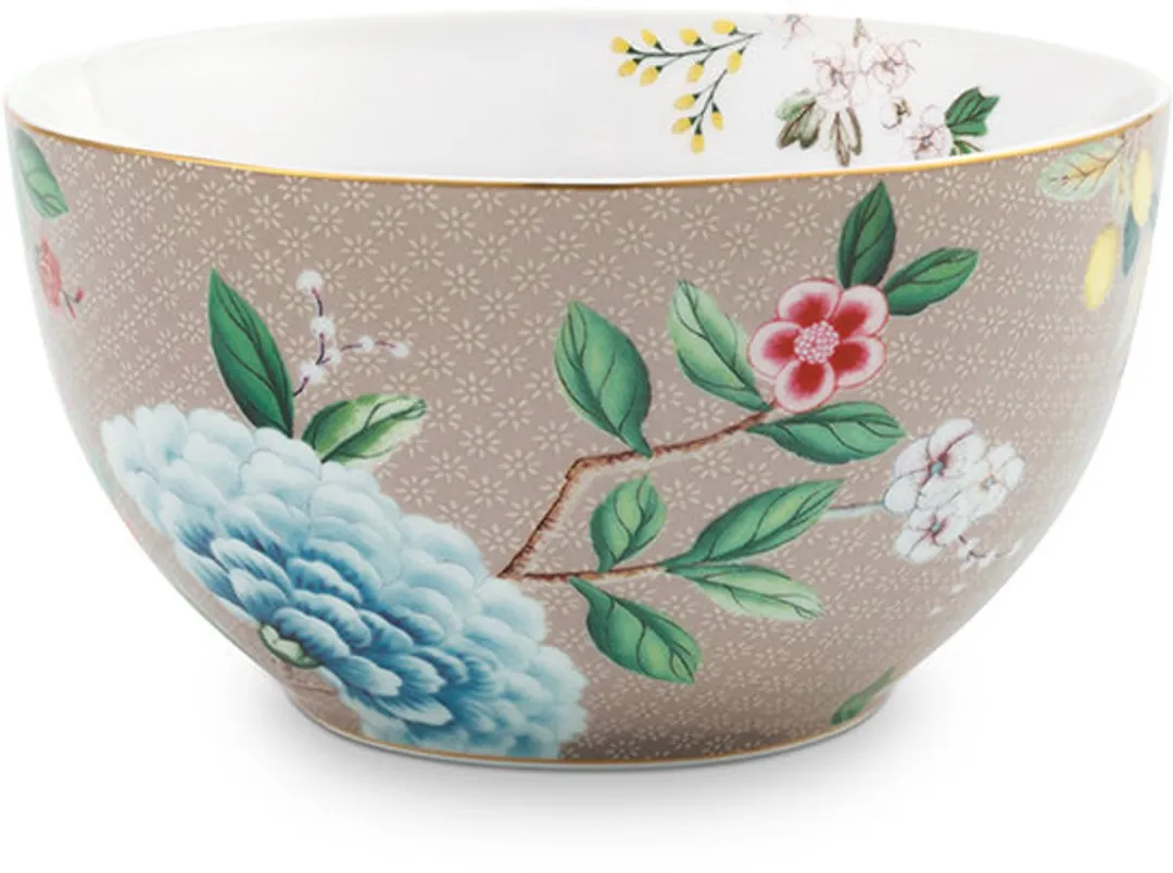 Pip Studio Blushing Birds Ontbijtset 3-delig - Khaki Porselein - MPN 51.020.214