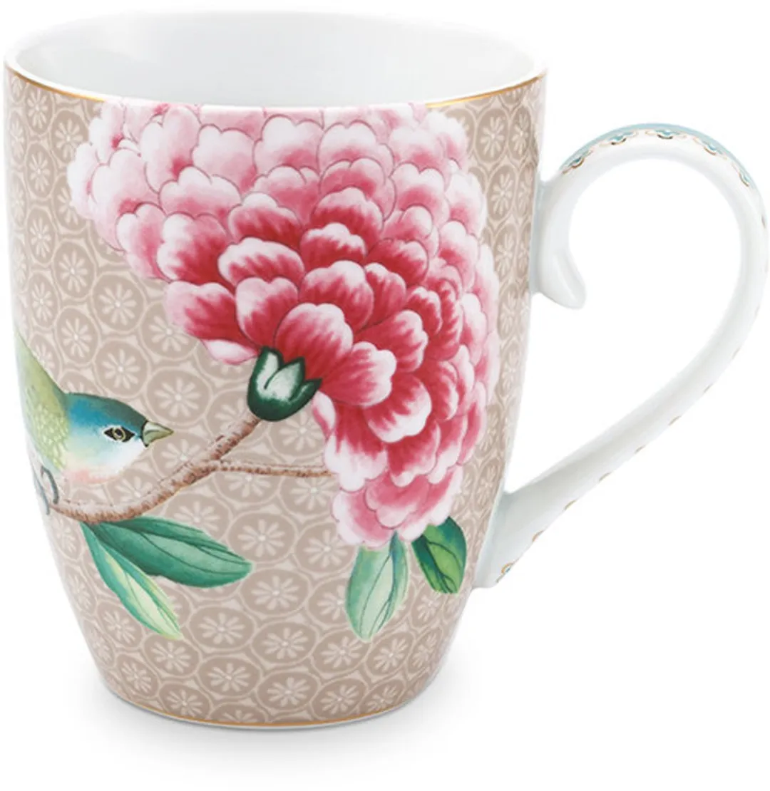 Pip Studio Blushing Birds Ontbijtset 3-delig - Khaki Porselein - MPN 51.020.214