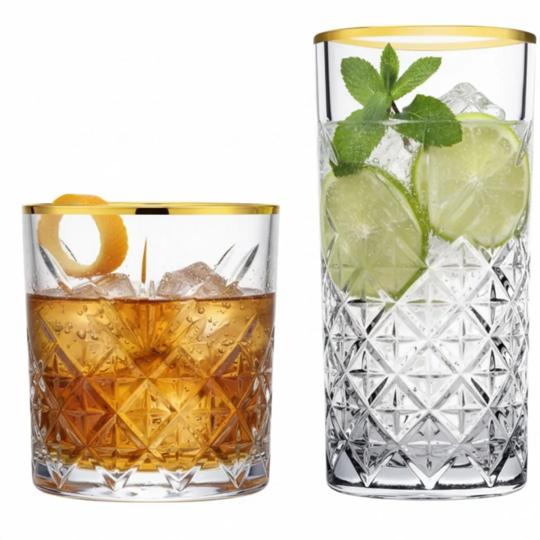 Pasabahce Timeless Glazenset - 8-delig - 4 Waterglazen 34,5cl & 4 Longdrinkglazen 45cl - afbeelding 2 van 2