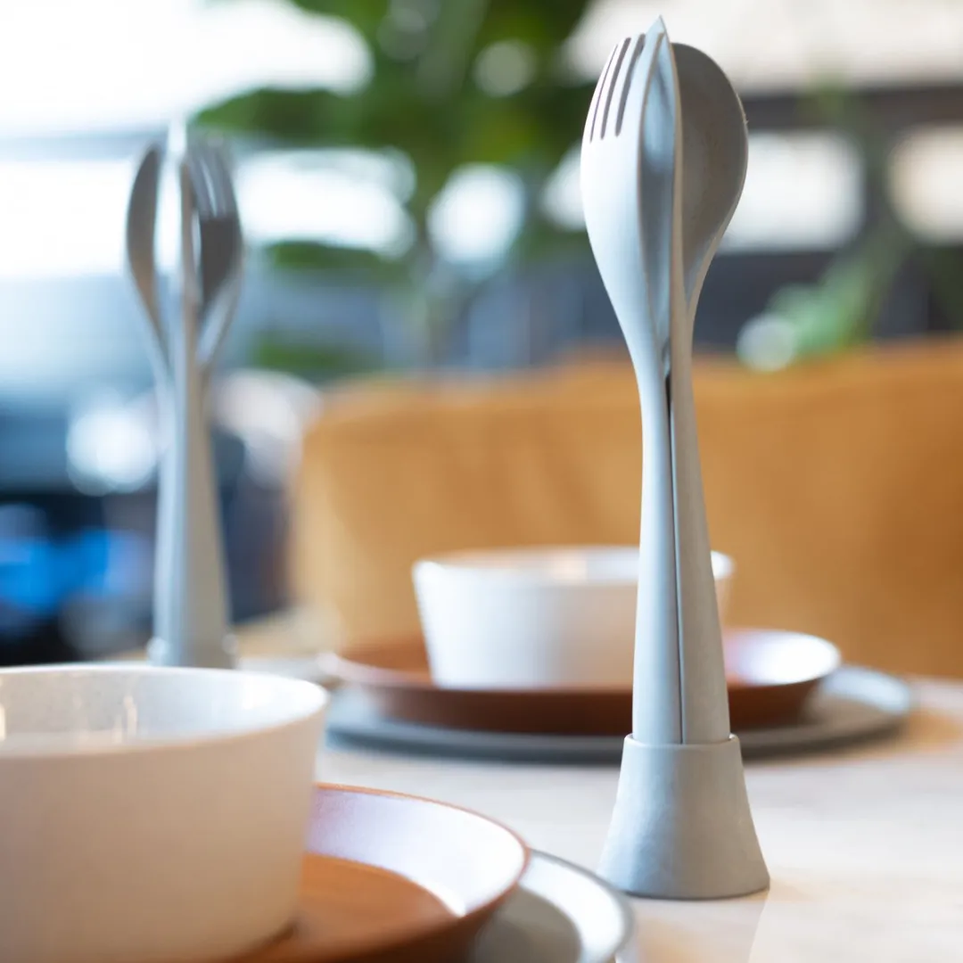 Koziol Tulip Bestekset 22,5cm - Grijs - 4-delig