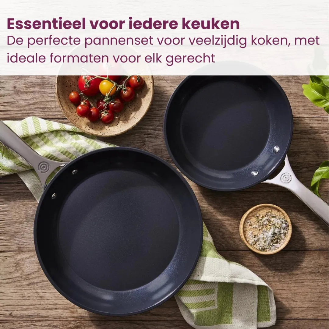 Le Creuset Essential Koekenpannenset 24cm & 28cm - Keramisch - Zwart