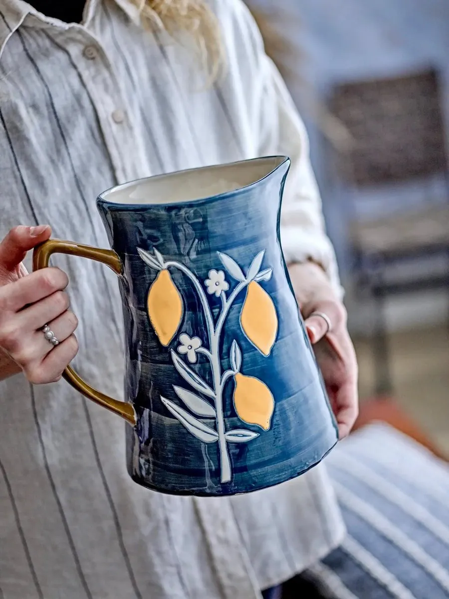 Bloomingville Feriha Kan Aardewerk - 3L - Blauw