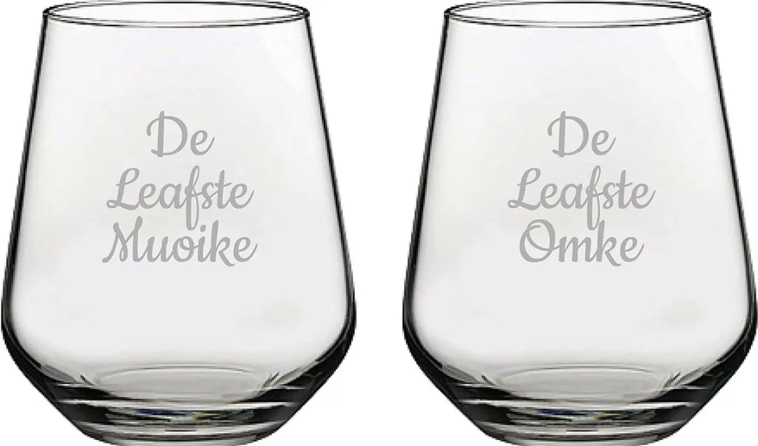 Pasabahce Gegraveerd Drinkglas De Leafste Muoike-De Leafste Omke