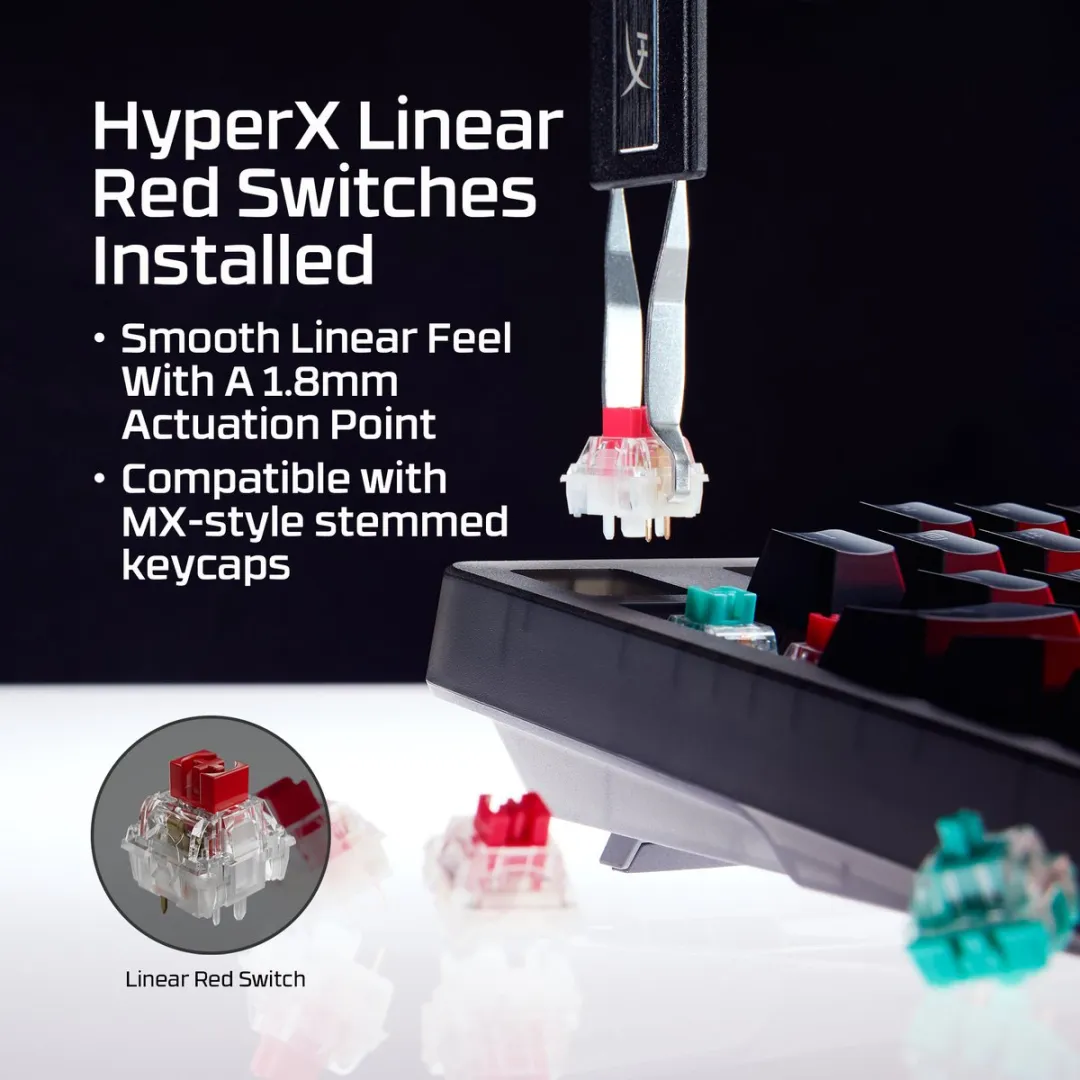 HyperX Origins 2 1800 Mechanisch Gamingtoetsenbord - US QWERTY - Zwart