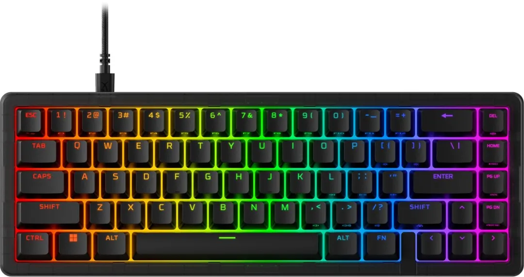 HyperX Origins 2 65 Gamingtoetsenbord - RGB - US QWERTY - Zwart - afbeelding 6 van 6