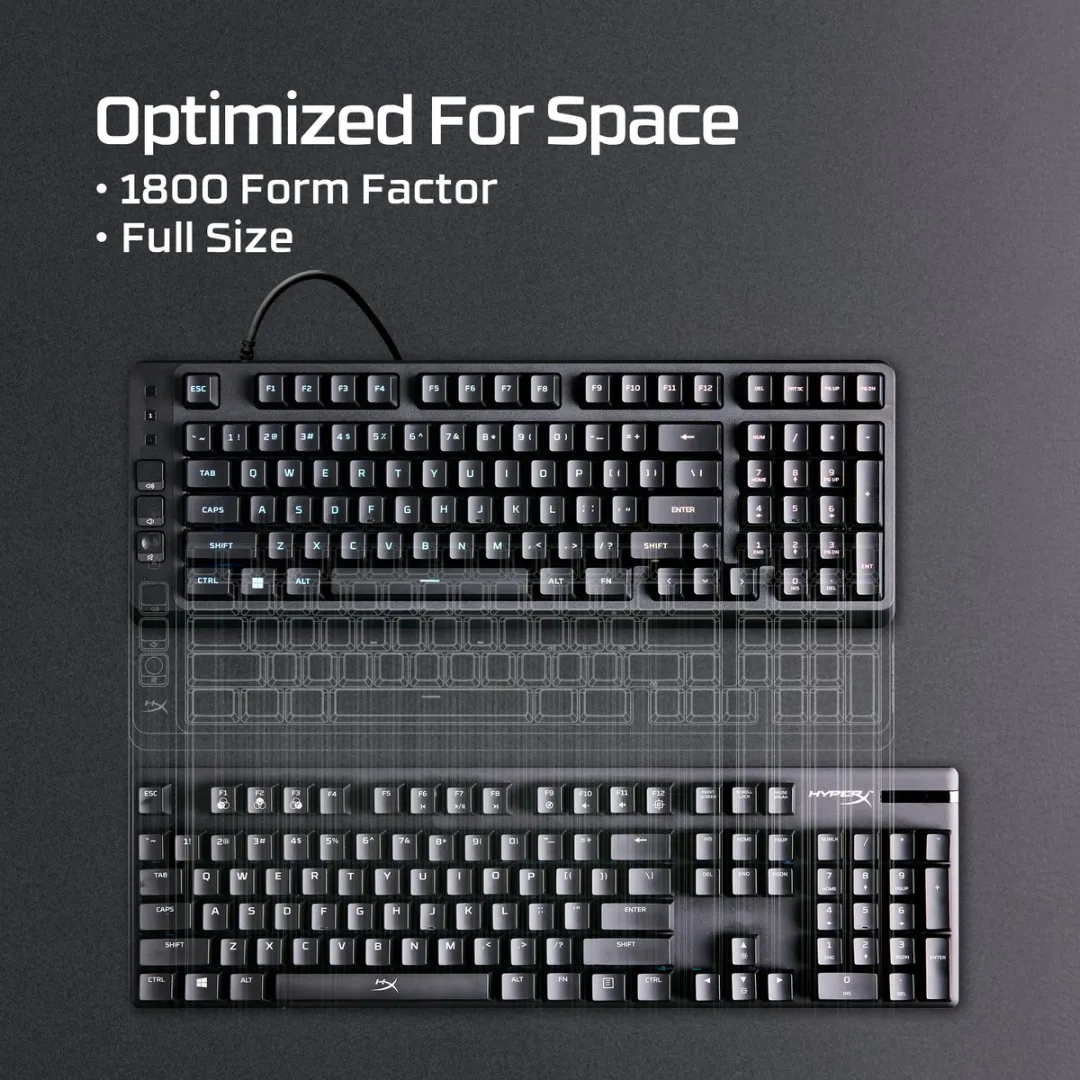 HyperX Eve 1800 Gamingtoetsenbord - Zwart