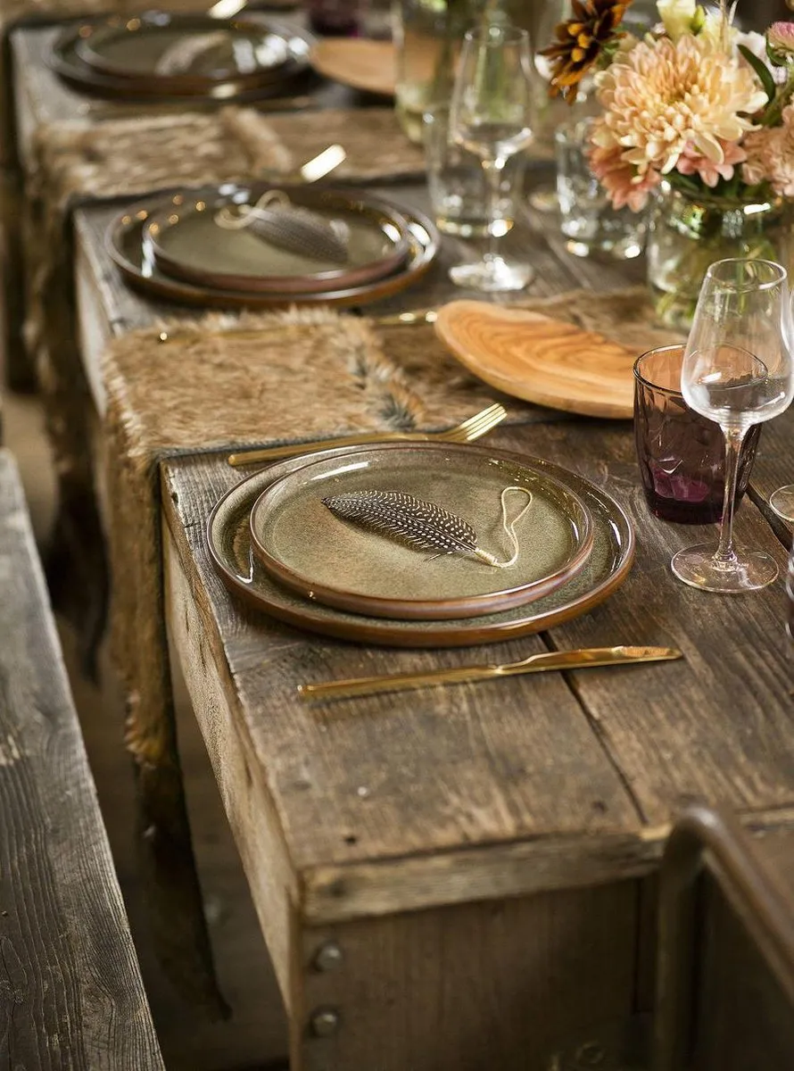 Cosy&Trendy Quintana Dessertbord - 6 Stuks - Ø22cm - Amber
