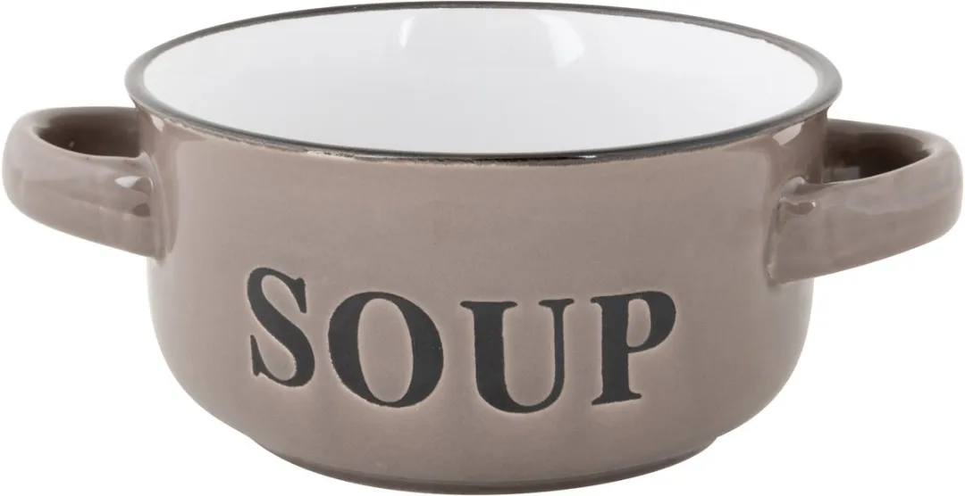 Cosy&Trendy Soepkommen Classic Taupe - 4 Stuks 470ml