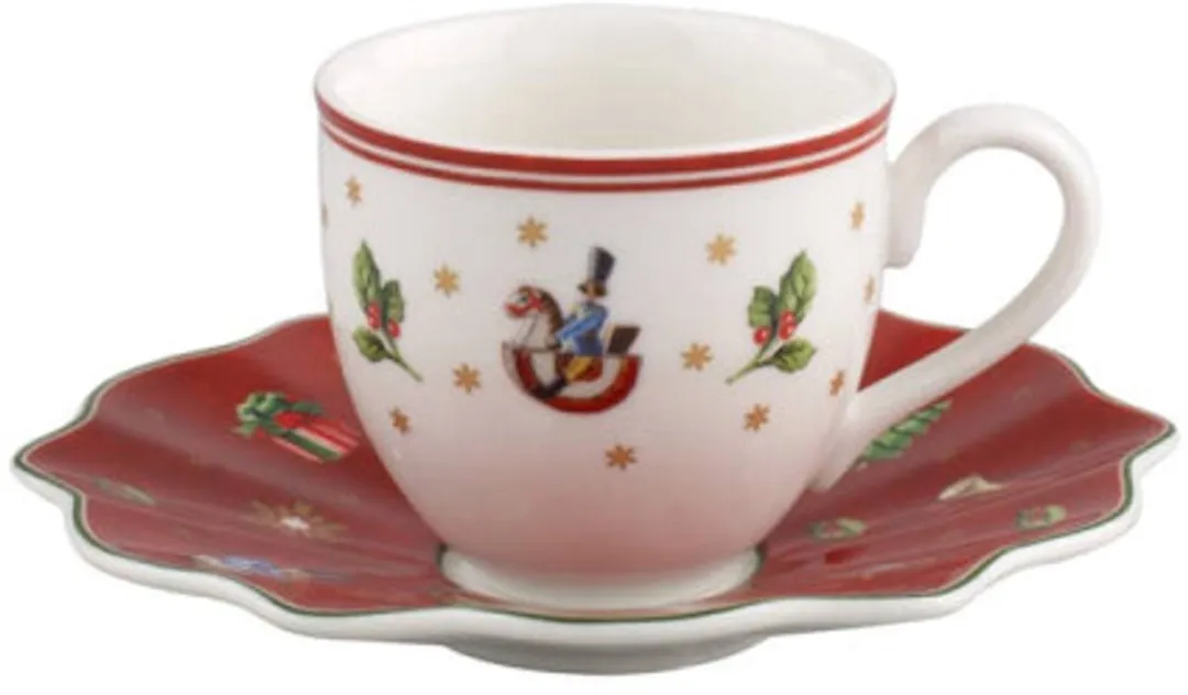 Villeroy & Boch Toy's Delight Espressokop & Schotel Set 2 - 70ml - Rood