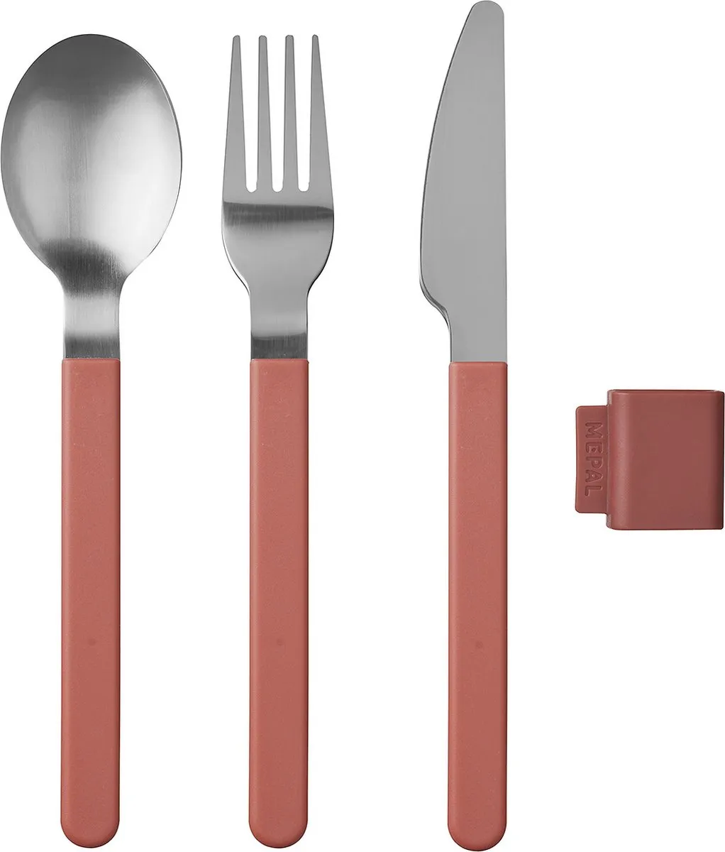 Mepal Silueta Reisbestekset 3-delig - Vivid mauve