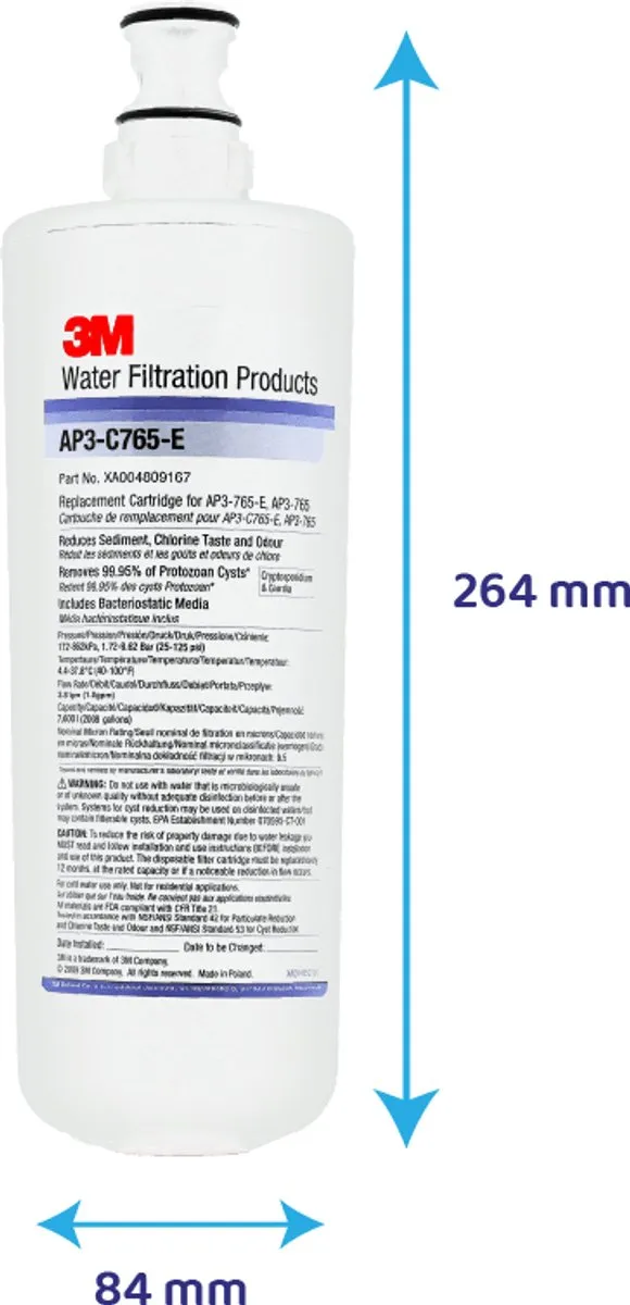 3M AP3-C765-E Waterfilter - Multicolor