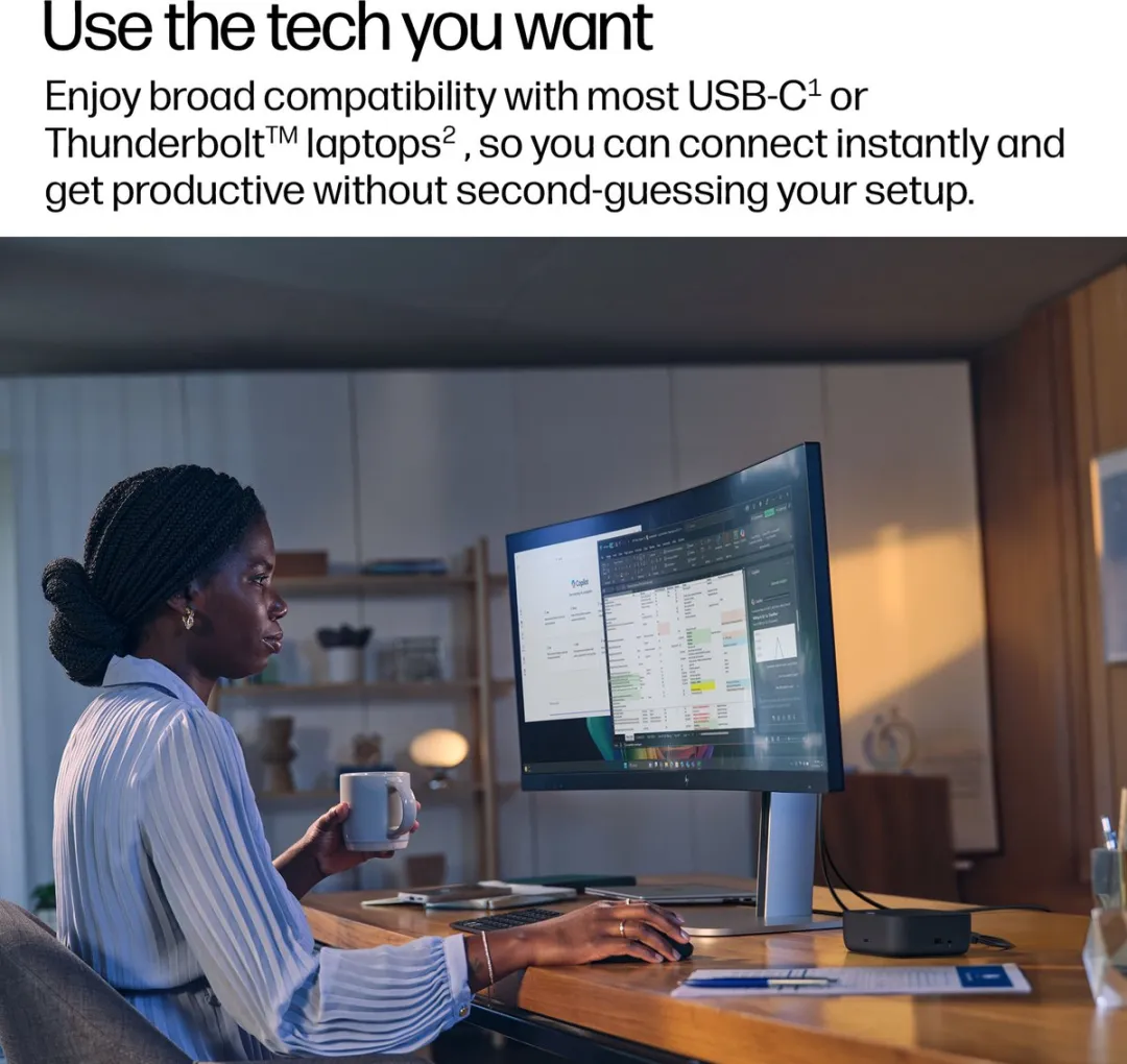 HP USB-C 100W G6 Dock - 4K Multi-Display - Zwart