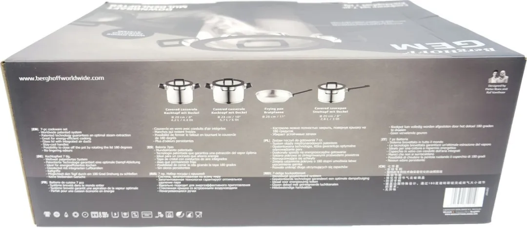 BergHOFF Essentials Pannenset 7-delig RVS - 4 Stuks - afbeelding 6 van 6