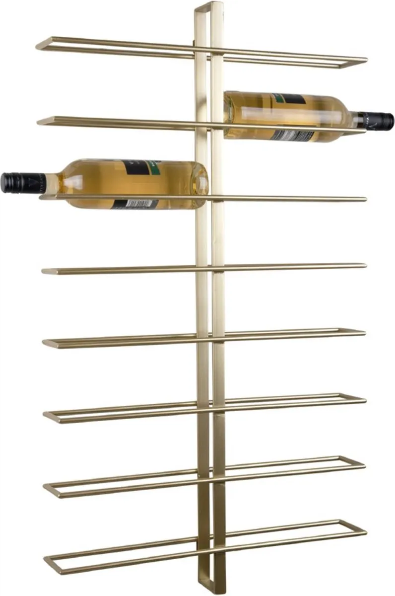 Present Time Wijnrek Dual PT4091GD - 16 Flessen - Goud