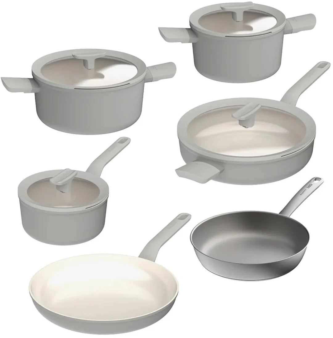 BergHOFF Balance Moonmist Pannenset 6-delig - 12.4L - Grijs