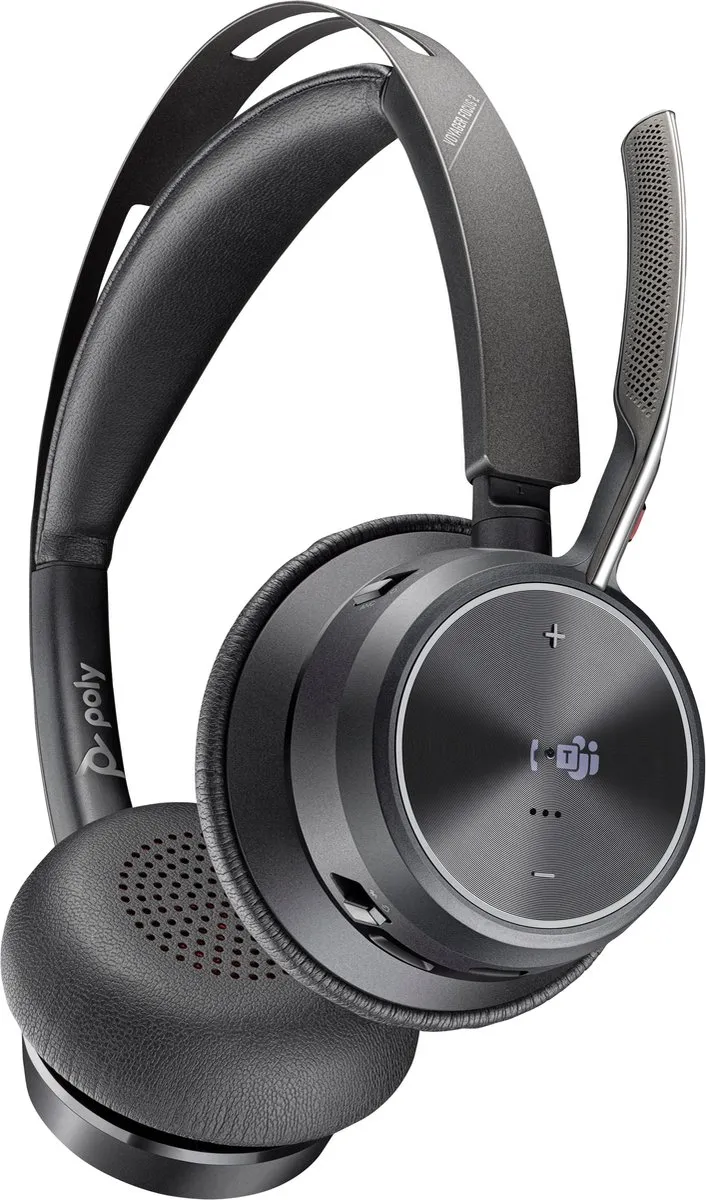 Poly Voyager Focus 2 Headset - Noise Cancelling - Zwart
