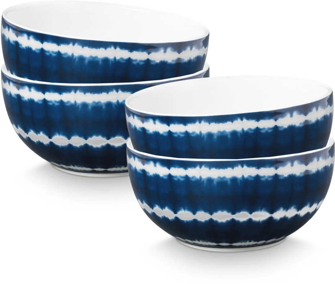 vtwonen Tie-Dye Kommen Blauw/Wit