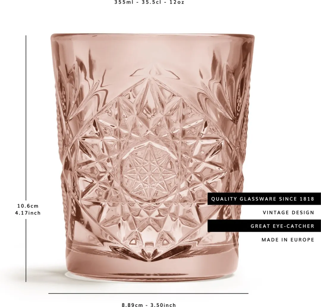 Libbey Hobstar Drinkglas Roze - 355ml - 6 Stuks