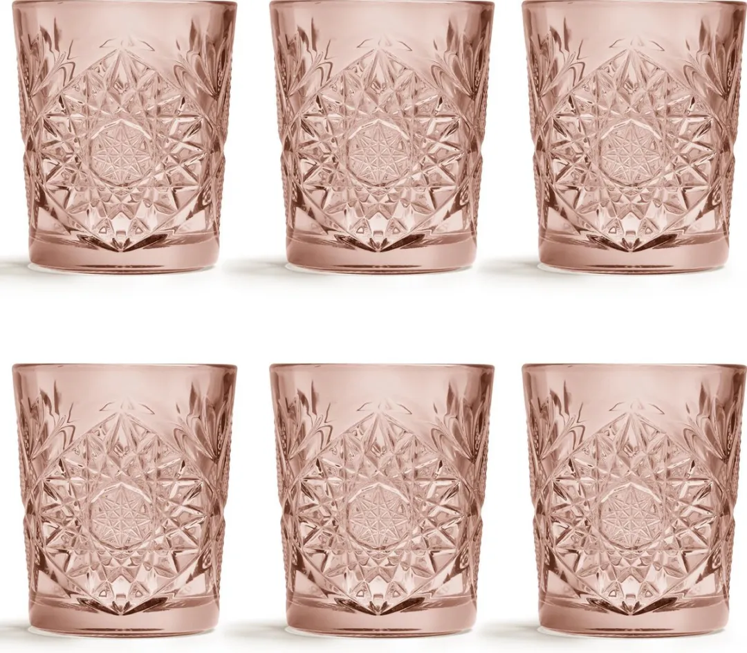 Libbey Hobstar Drinkglas Roze