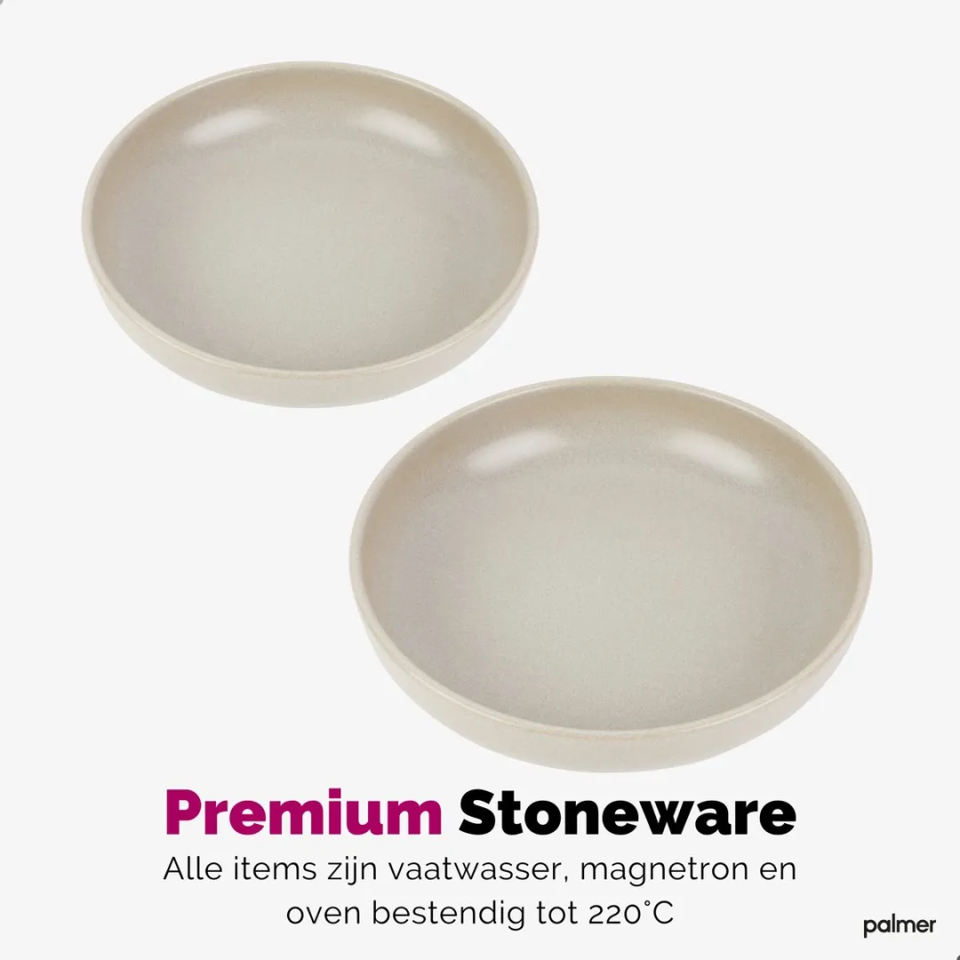 Palmer Sandy Loam Bordenset 2 Stuks - ø 22cm - Grijs