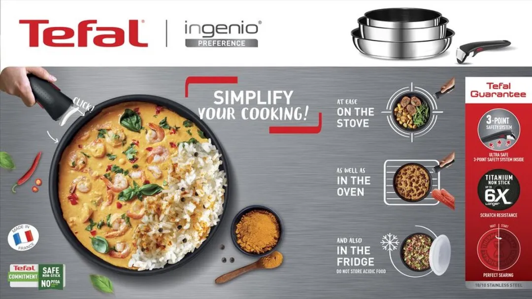 Tefal Ingenio Preference L9737702 Wokpan - Ø26cm - RVS