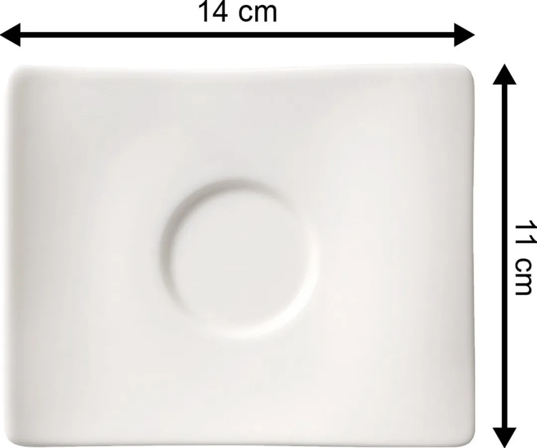 Villeroy & Boch NewWave Mokkakop & Schotel 80ml - wit-gekleurd