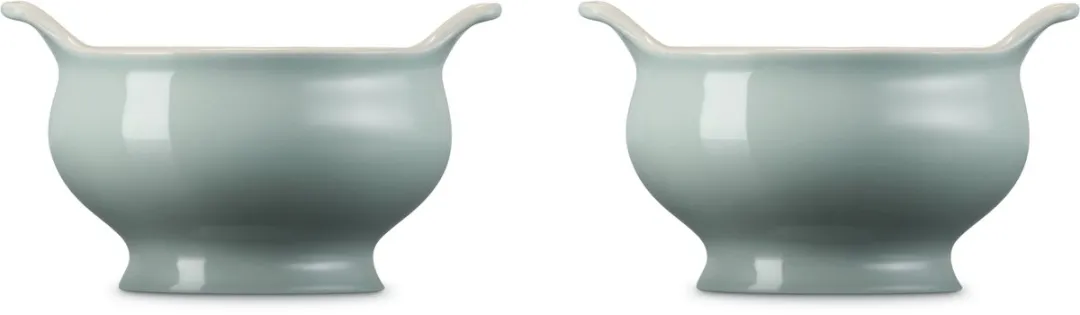 Le Creuset Soepkommen Set 2 Stuks - 0,60L - Grijs Aardewerk