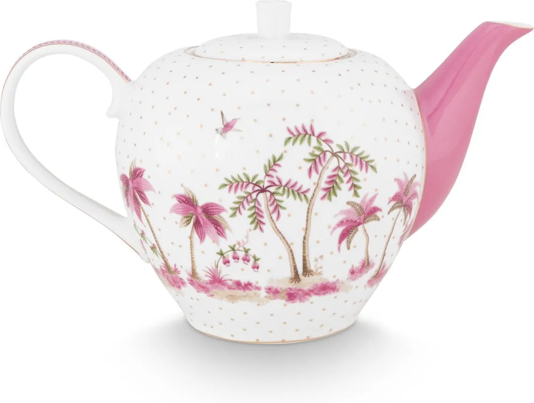 Pip Studio Jolie Theepot 1.6L - Roze/Goud Porselein