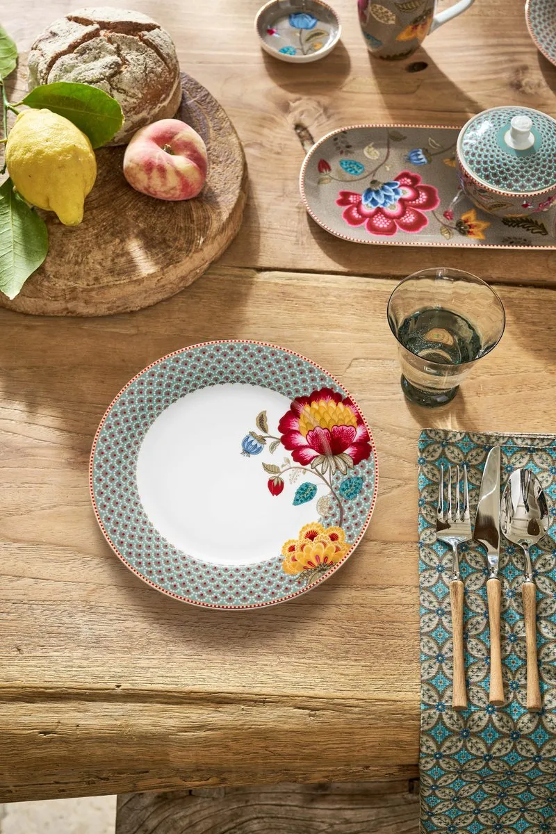 Pip Studio Blooming Tales Dinerbord 26.5cm - Fantasy Blauw Porselein