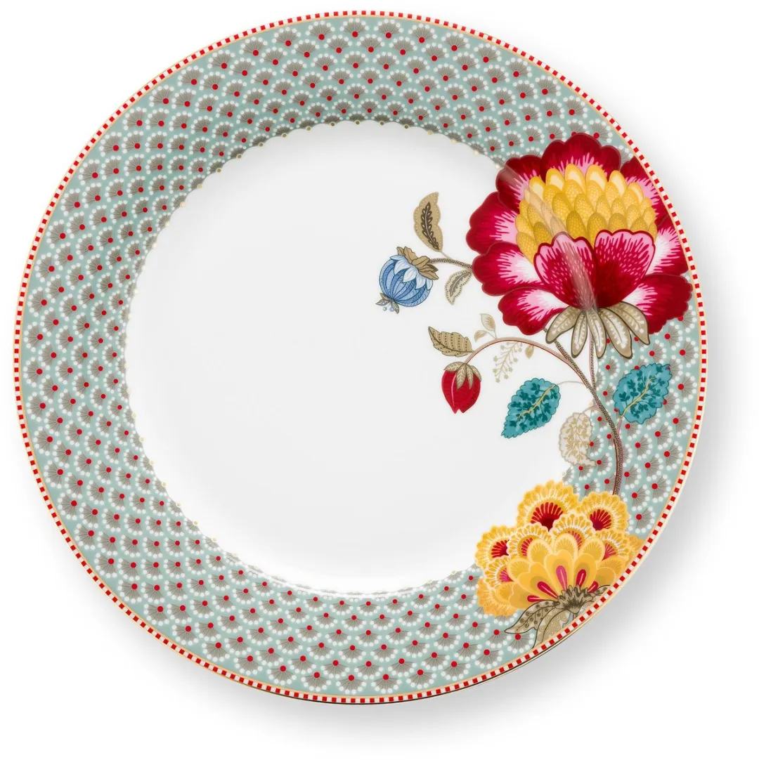 Pip Studio Blooming Tales Dinerbord 26.5cm - Fantasy Blauw Porselein