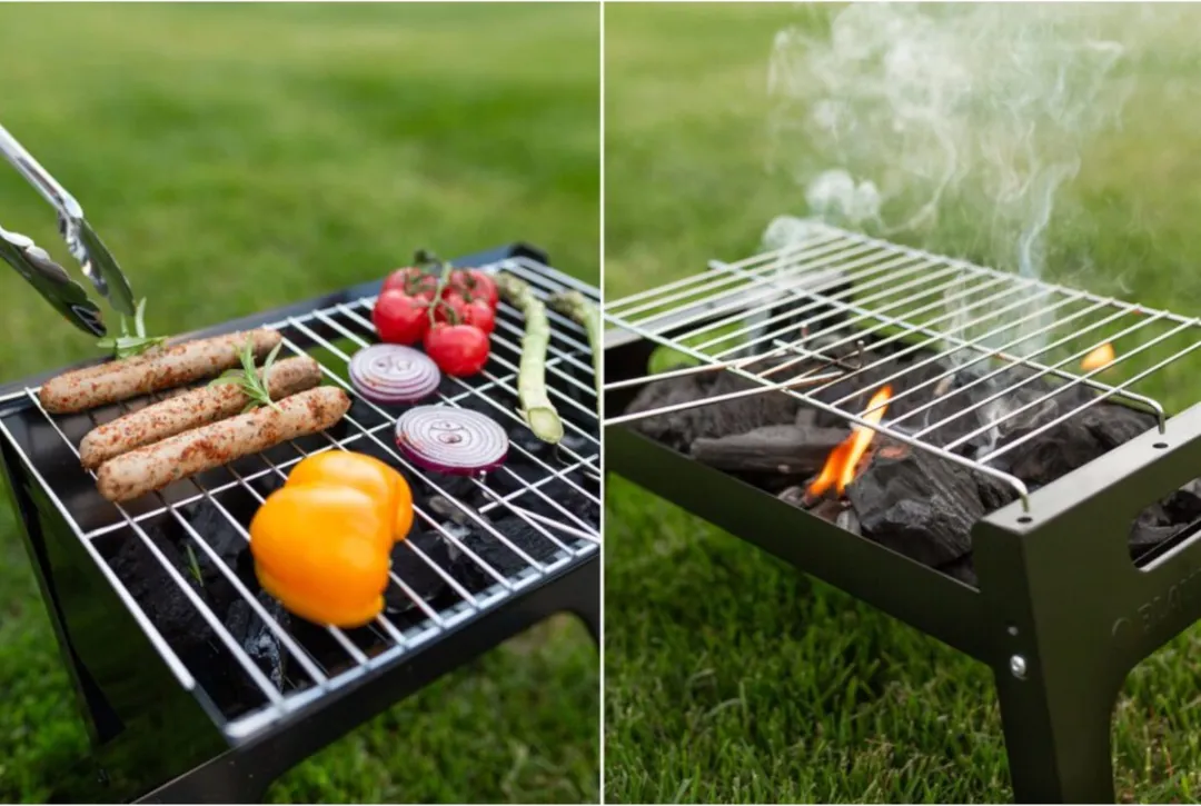 Blaupunkt Opvouwbare BBQ - 4 Hamburgers - Zwart