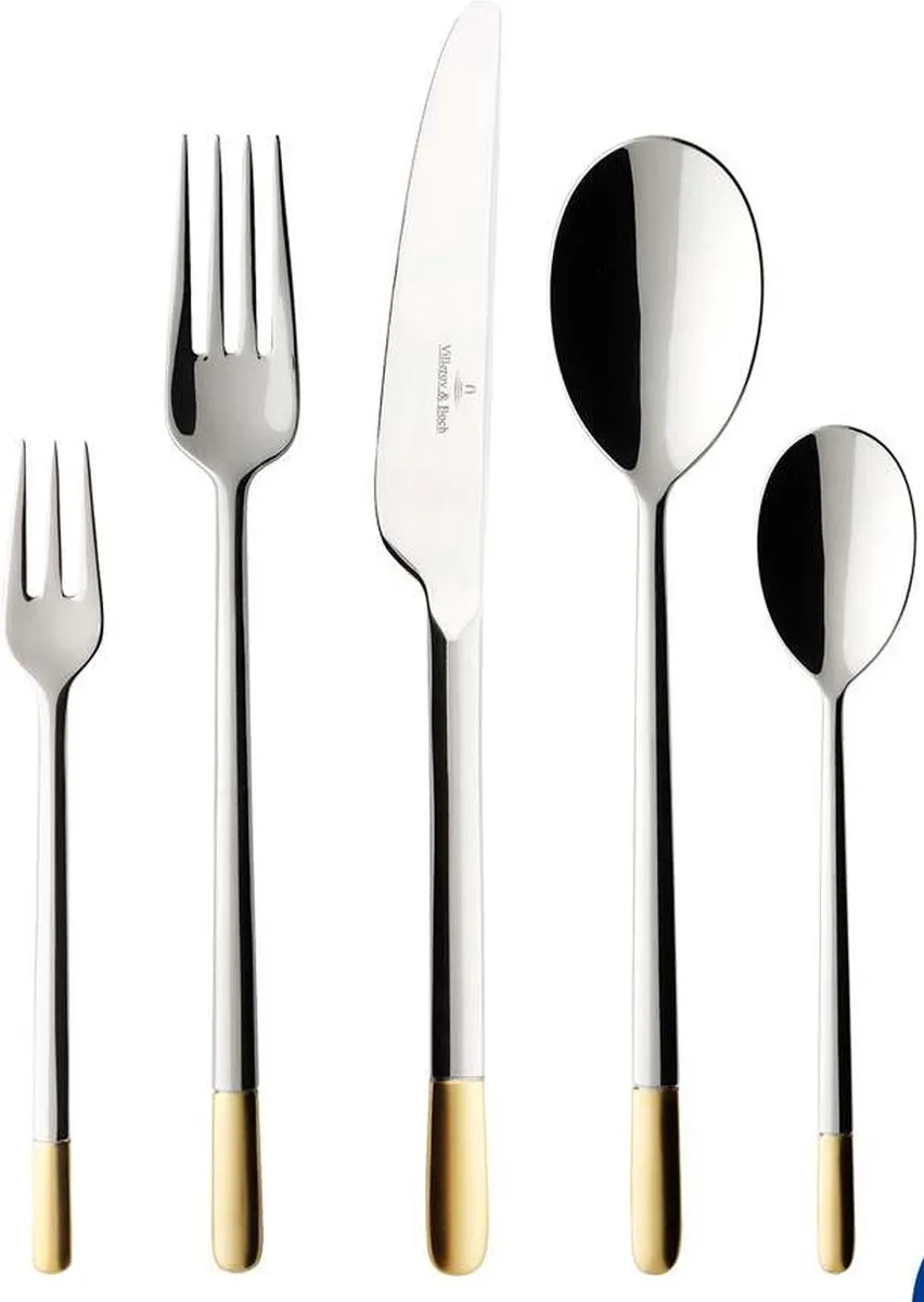 Villeroy & Boch Ella Bestekset 70-delig - 12 Personen - Verguld