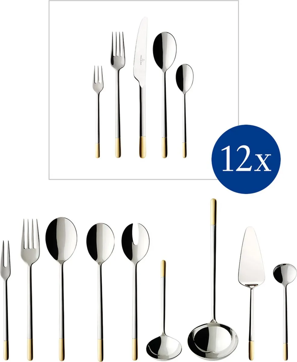 Villeroy & Boch Ella Bestekset 70-delig - 12 Personen - Verguld - afbeelding 6 van 6
