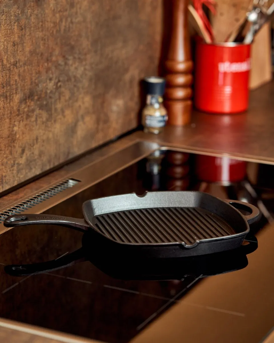 Svenska Living Gietijzeren Grillpan 26x26cm - Zwart