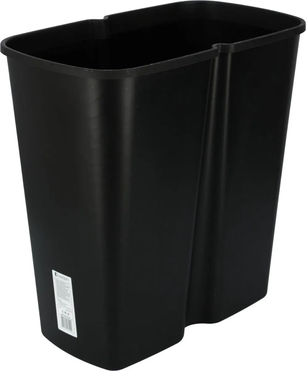 Prosperplast Keden Compacta Q DUO Prullenbak 45L - Zwart