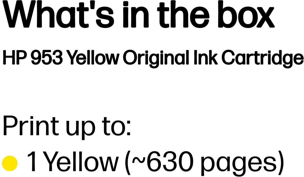 HP 953 Inktcartridge Geel F6U14AE