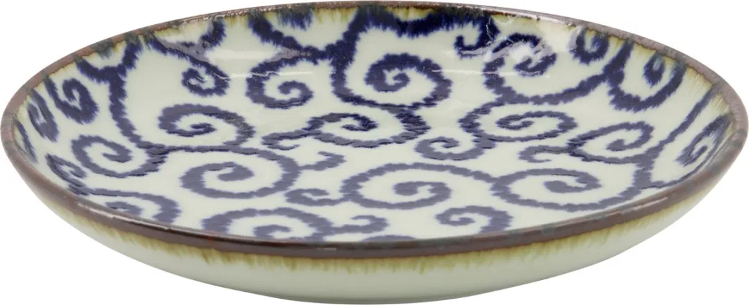 Tokyo Design Studio Ten Karakusa Gebaksbord 18903 - Blauw Ø15.8cm