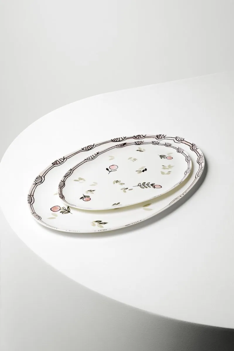 Serax Midnight Flowers By Marni Mirtillo Nude Serveerschaal 35x22