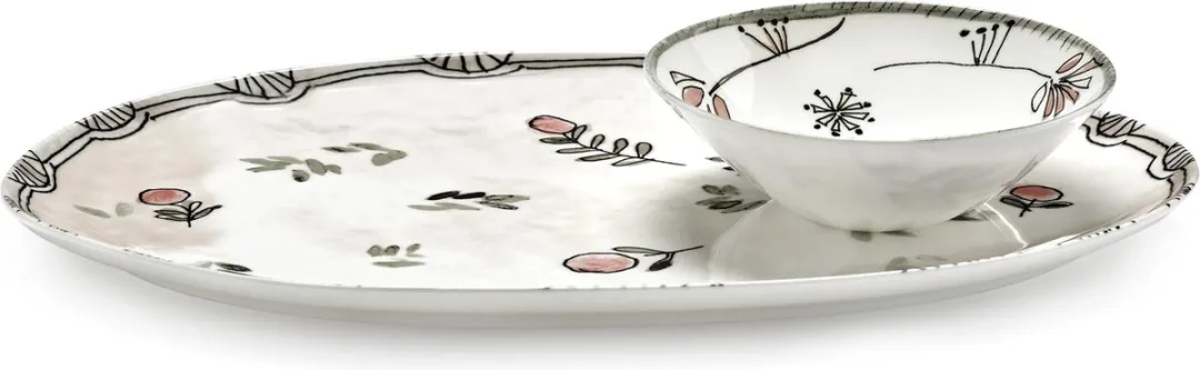 Serax Midnight Flowers By Marni Mirtillo Nude Serveerschaal 35x22