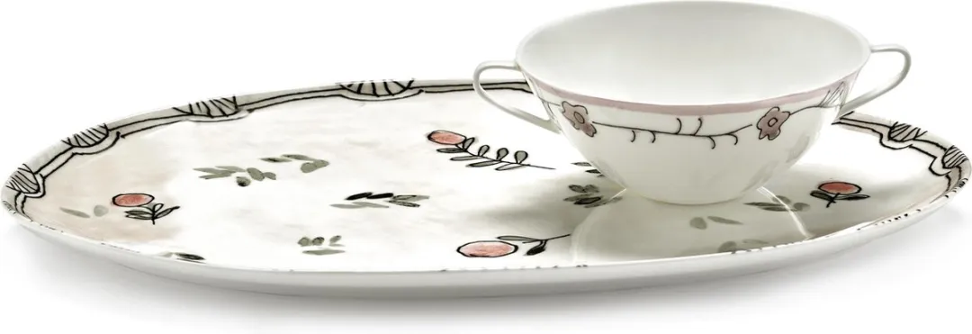 Serax Midnight Flowers By Marni Mirtillo Nude Serveerschaal 35x22 - afbeelding 6 van 6