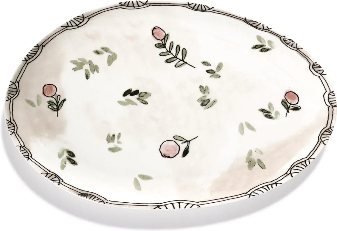 Serax Midnight Flowers By Marni Mirtillo Nude Serveerschaal 35x22
