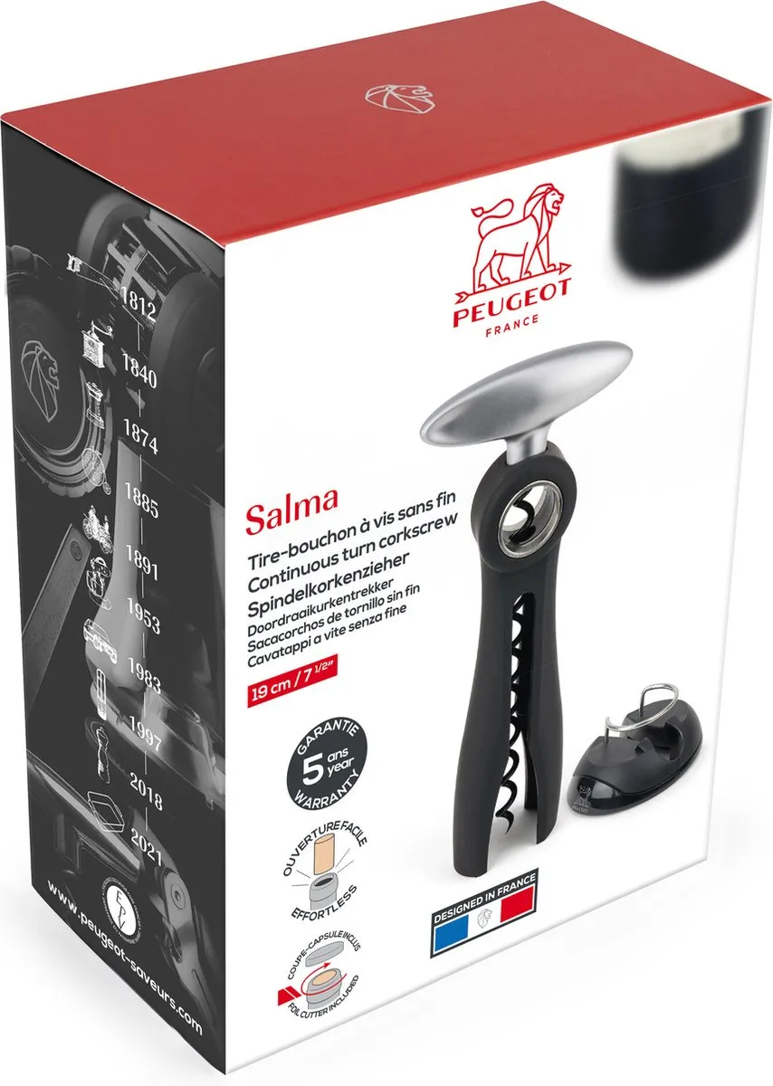Peugeot Salma Kurkentrekker 19cm - Zwart