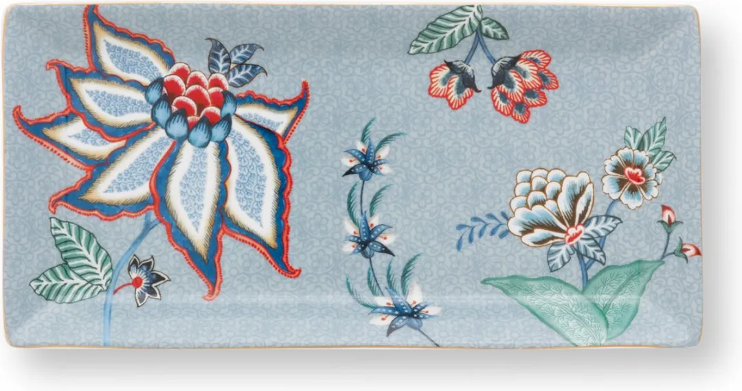 Pip Studio Flower Festival Blauw Sushi Set - 6 Stuks