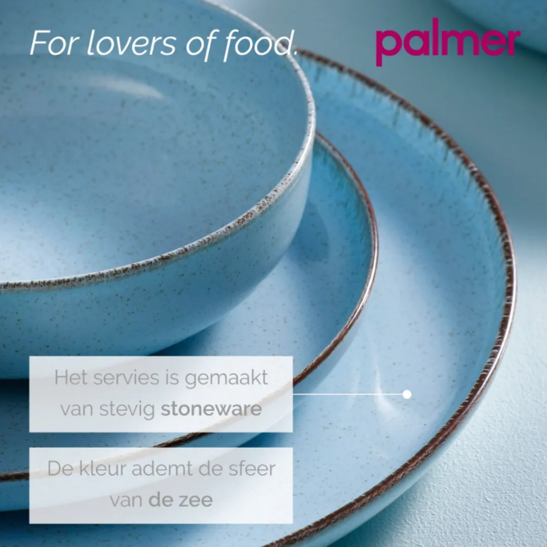 Palmer Antigo Kom 47cl - 2 Stuks - Lichtblauw
