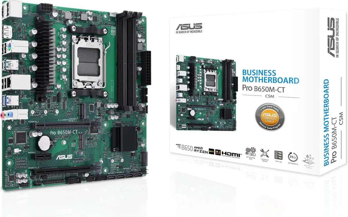 ASUS PRO B650M-CT-CSM AM5 Micro-ATX Moederbord