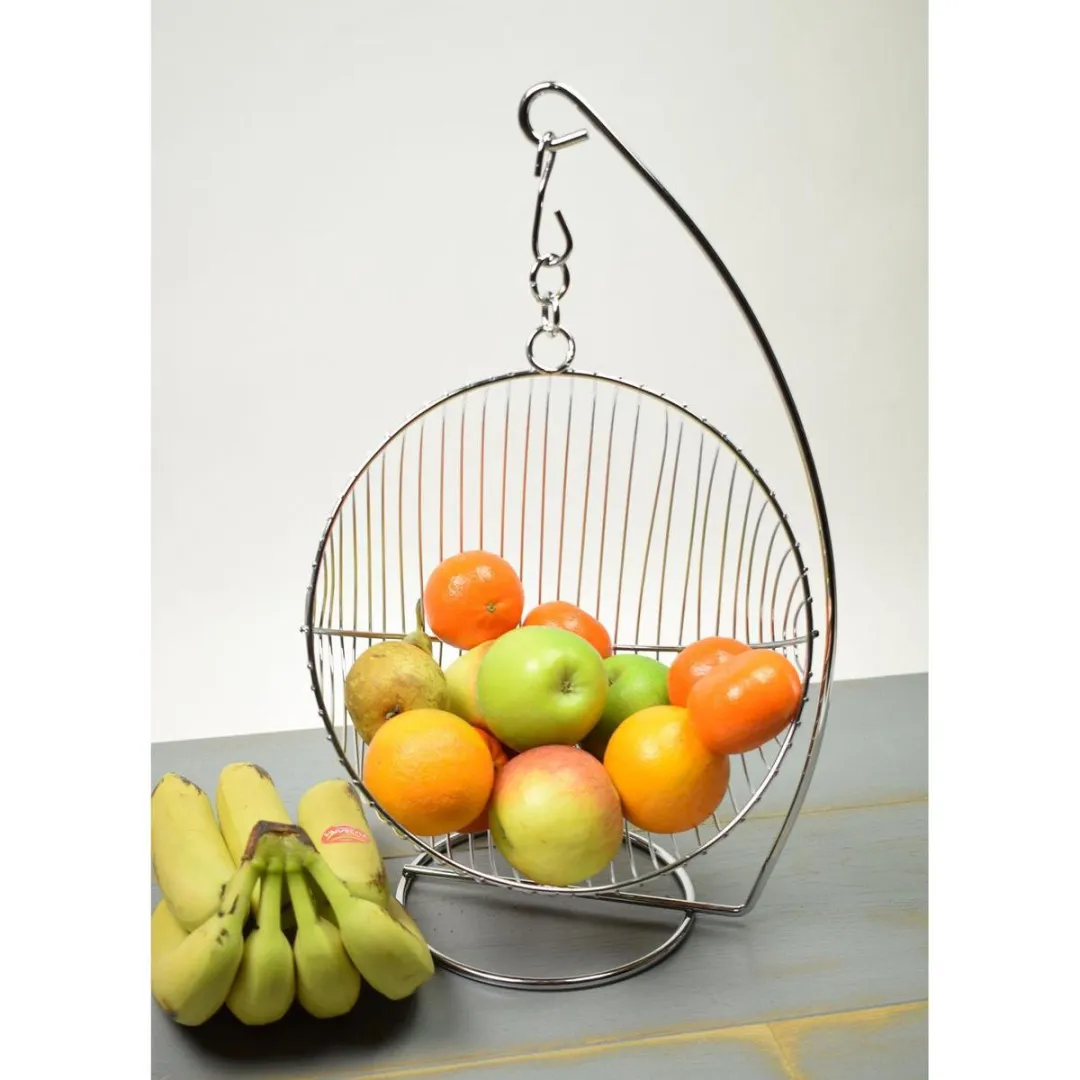 Cosy&Trendy Hangende Fruitmand 25x45cm - Zilver